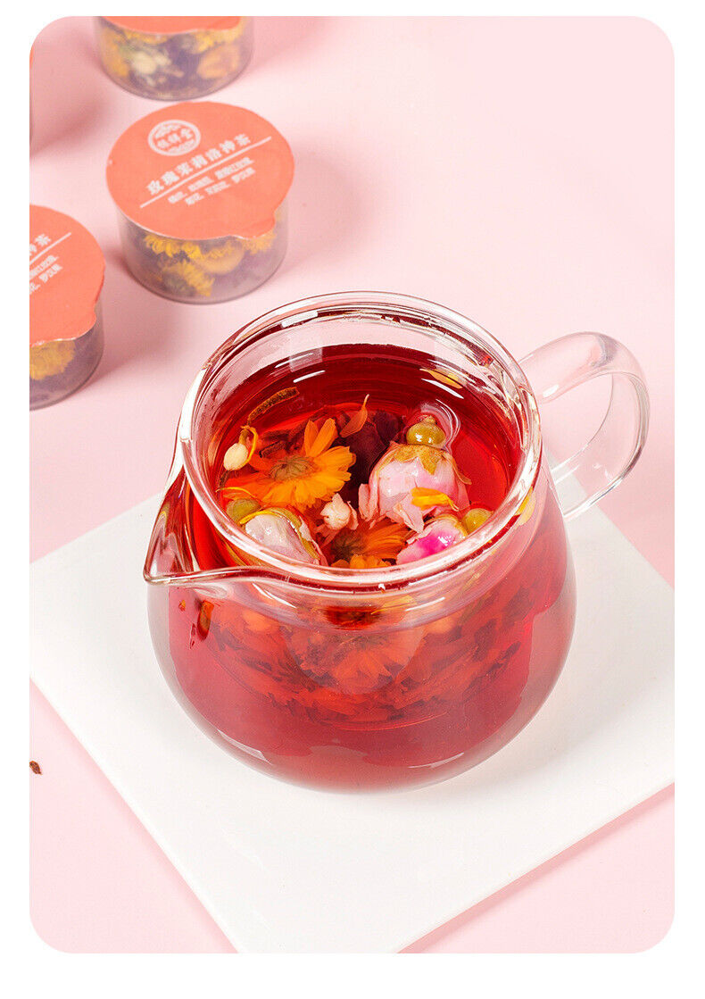 HelloYoung Rose Jasmine Luo Shen Tea Rose Eggplant Flower Tea Canned Health Tea Vital Tea