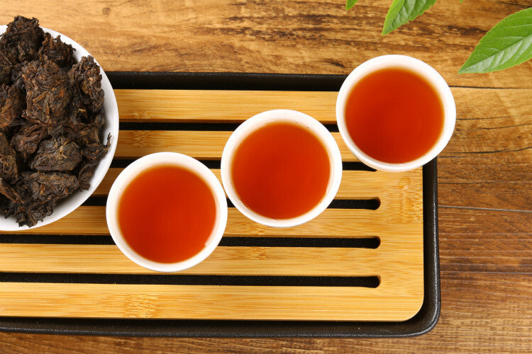 Black Tea Puerh Tea,Golden Bud Old Tea Head Menghai Ripe Tea 500g