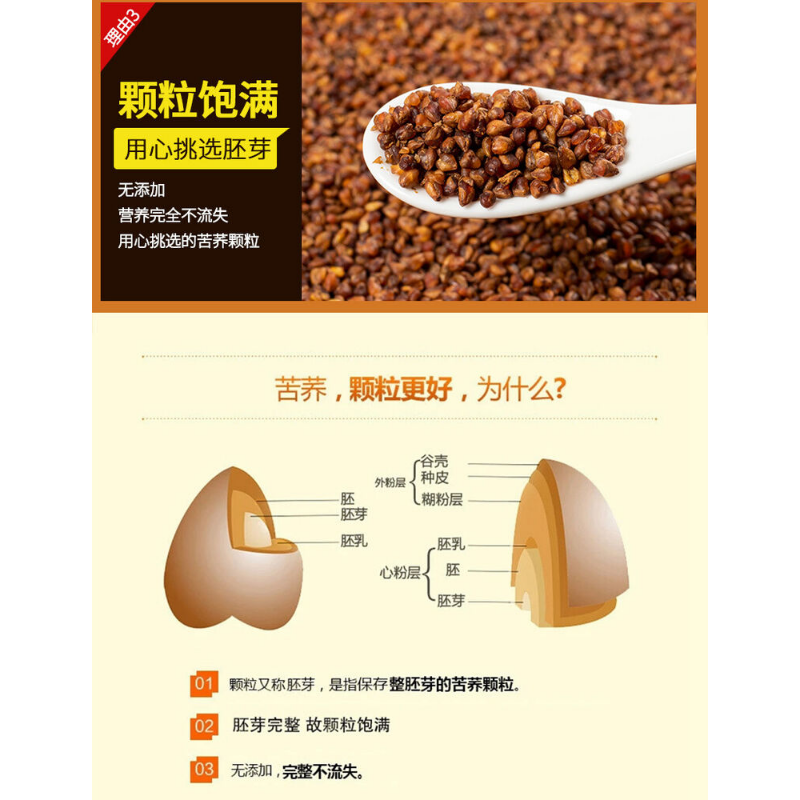 HelloYoung Premium Roasted Black Tartary Buckwheat Tea Grain Tea Herbal Tea 500g Can