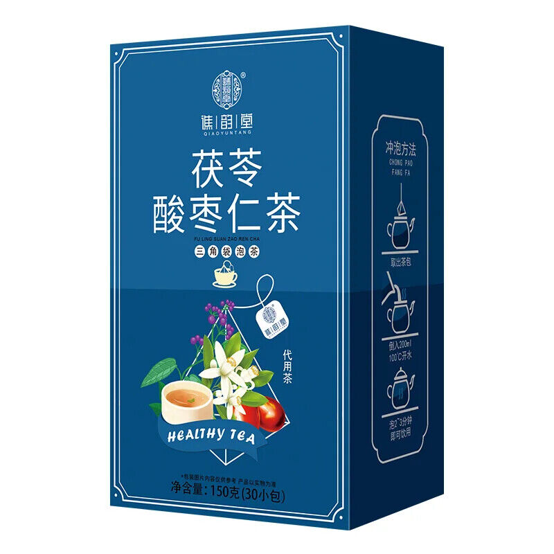 Poria Cocos Sour Jujube Kernel Tea Healthy Herb Tea Bag 150g/30 Bags