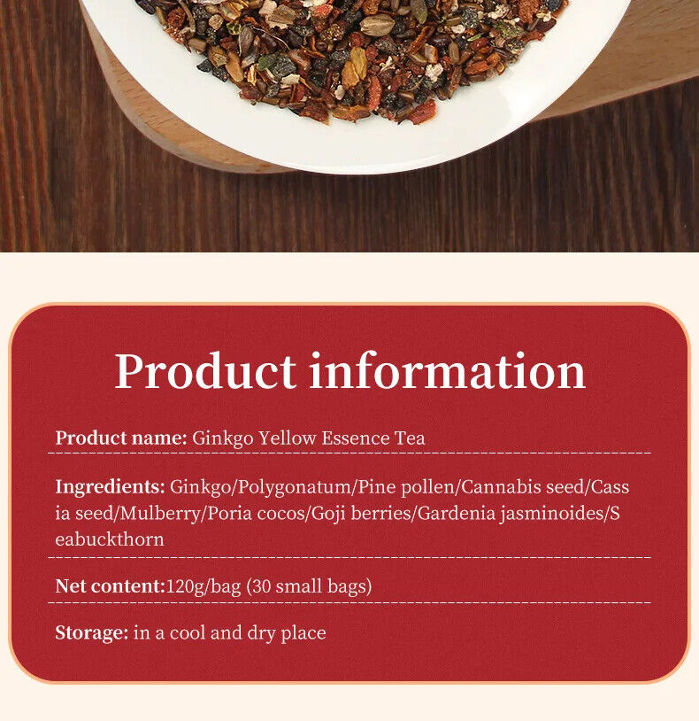 Ginkgo Yellow Essence Tea Healthy Herb Tea Bag 120g