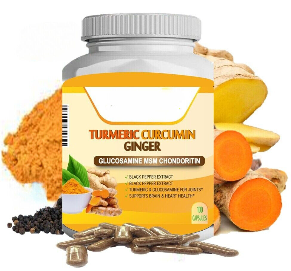 Turmeric Curcumin with Ginger and Bio pepper 2600mg Triple Strength Capsules 120