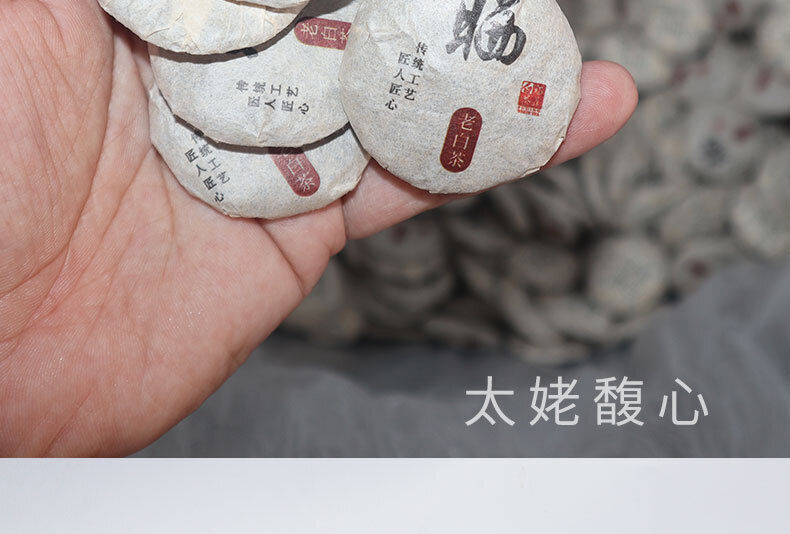HelloYoung 500G Fuding white tea shoumei gold coin white tea round cake 1 capsule 1 bubble