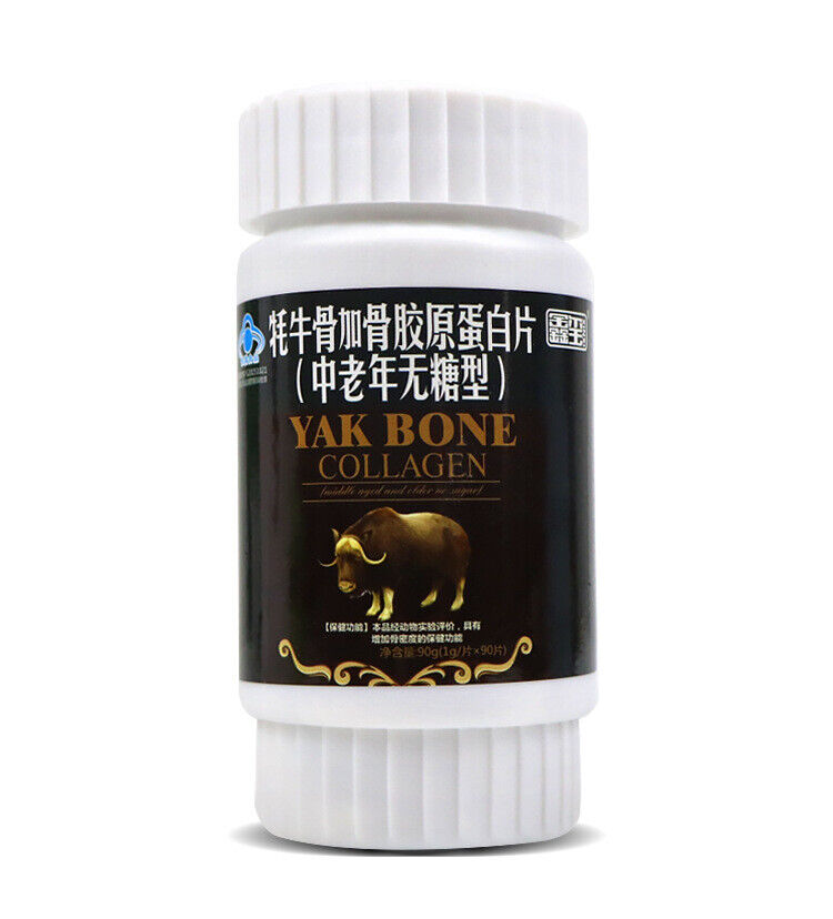 Yak Bone Plus Bone Collagen Tablets Sugar Free Chewable Calcium 90 Tablets