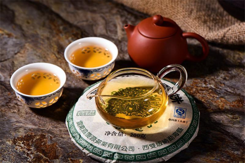 HelloYoung200g Chinese Yunnan Brown Yin Hao Puer Raw Tea Cake Puerh Tea Puer Tea Green Food