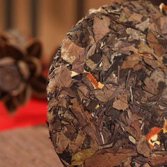 HelloYoung 350g fuding alpine old white tea cake aged white tea tightly pressed shoumei tea