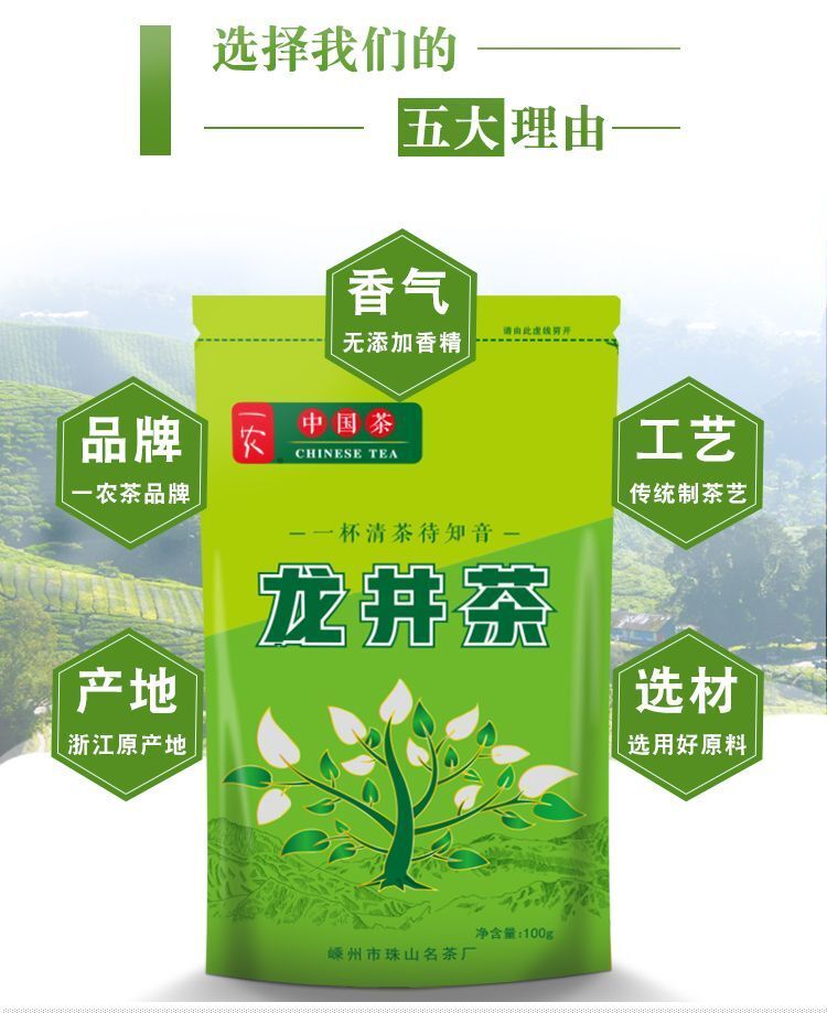 Rainy Season Dragon Well Green Tea 100g Spring Harvest Loose Leaf