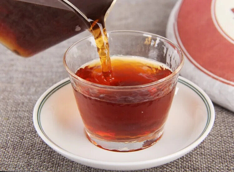 Yunnan Jinmai Pu Erh Tea Cake Aged Ripe Fermented Puer Tea Qi Zi Bing Cha 357g