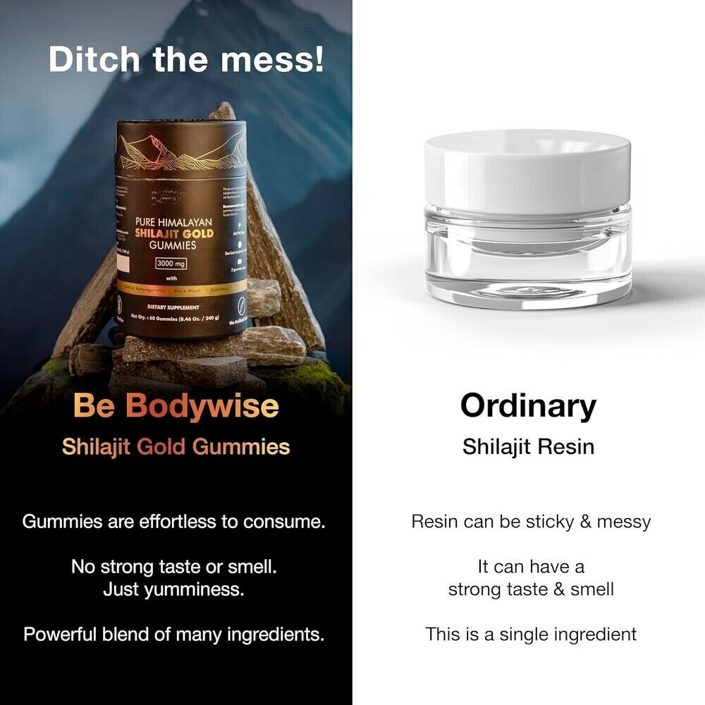 100% Pure Himalayan Shilajit Gummies | With Ashwagandha, Gokshura & other