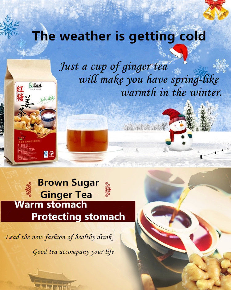 HelloYoung1-50 pcs Sweet Brown Sugar Ginger Tea Candy Instant Tea Women Health Care Nourishing Black Tea