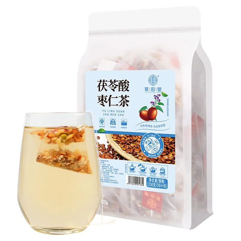Poria Spinosae Seed Tea Lily Yam Poria Cocos Sour Jujube Kernel Herbal Tea 250g