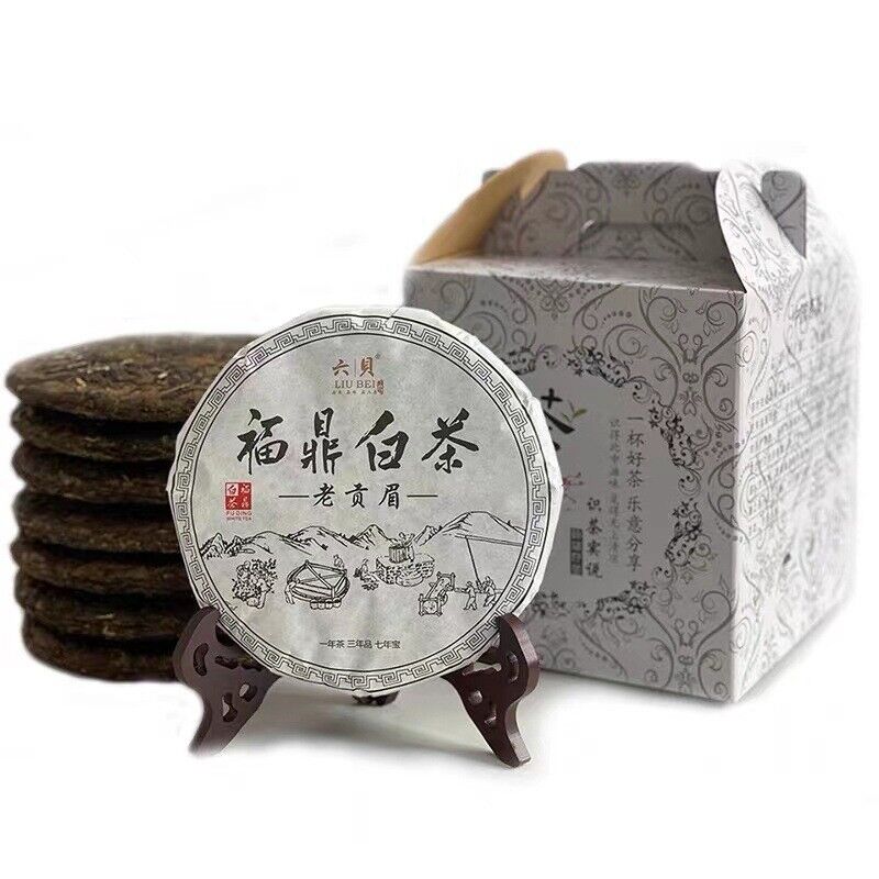 HelloYoung 357g  Fuding old white tea cake gongmei tea Taimushan white tea Shoumei