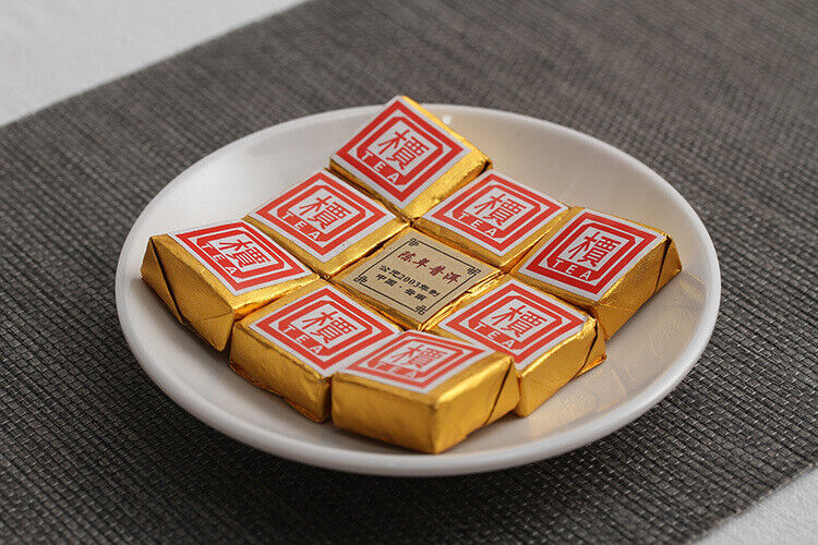 Menghai Puerh Ripe Tea Small Square Brick,Catalpa Puerh Tuo Tea 500g