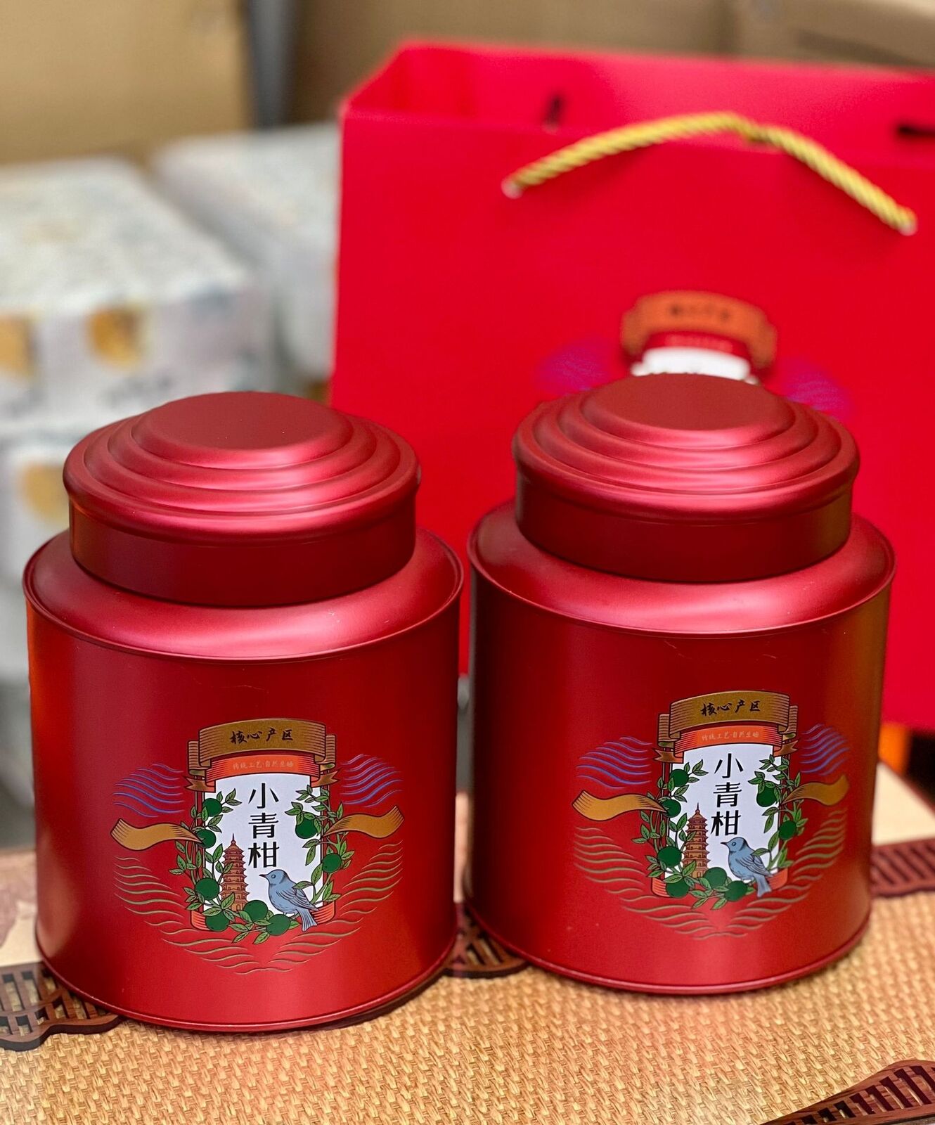 Chenpi Palace Puerh Tea Xinhui Xiaoqingkang Puerh Ripe Tea Small Canisters