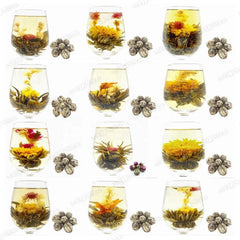 Handmade Gomphrena 20 Flavors of Blooming Flower Tea Ball 20pcs