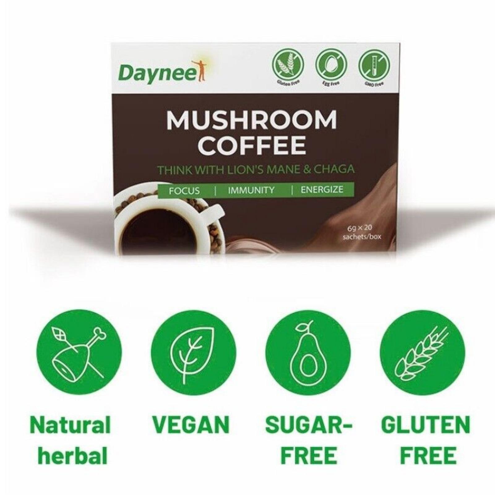 Natural Premium Quality Mushroom Organic Instant Coffee Sealed Packaging