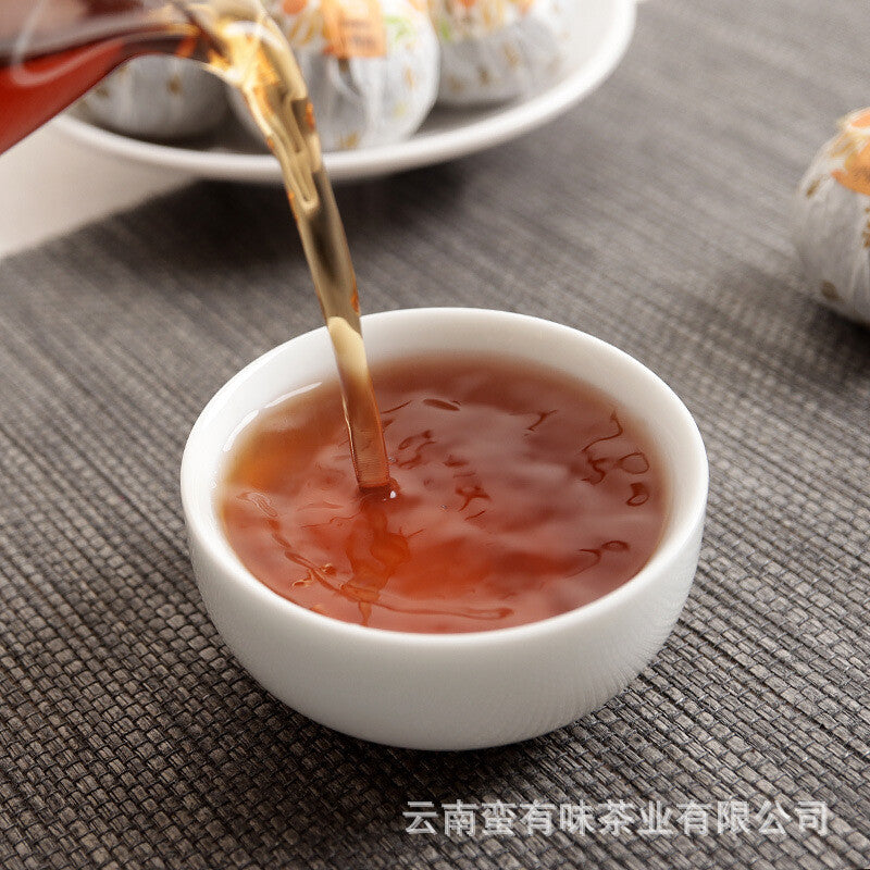 500g Yunnan Puerh Tea 2022 Xinhui Xiaoqingkang Cooked Tea Chenpi Puerh Tea
