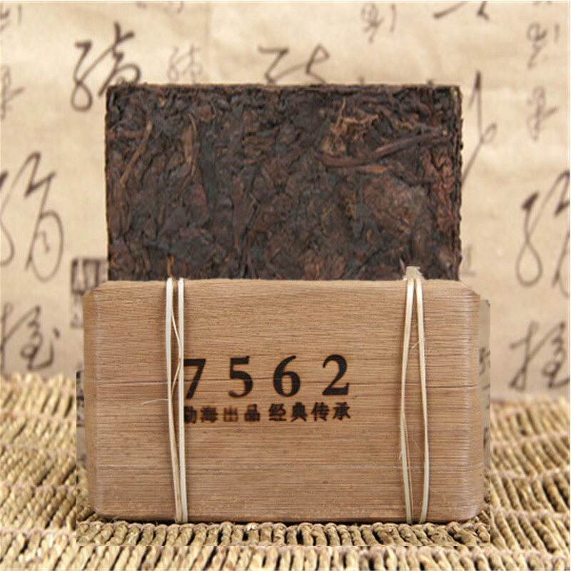 Puer Tea 250g Yunnan Shu A Grade Menghai Xing Hai Ripe Pu-erh 7562 Brick Old Tea
