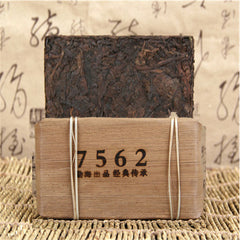 Puer Tea 250g Yunnan Shu A Grade Menghai Xing Hai Ripe Pu-erh 7562 Brick Old Tea