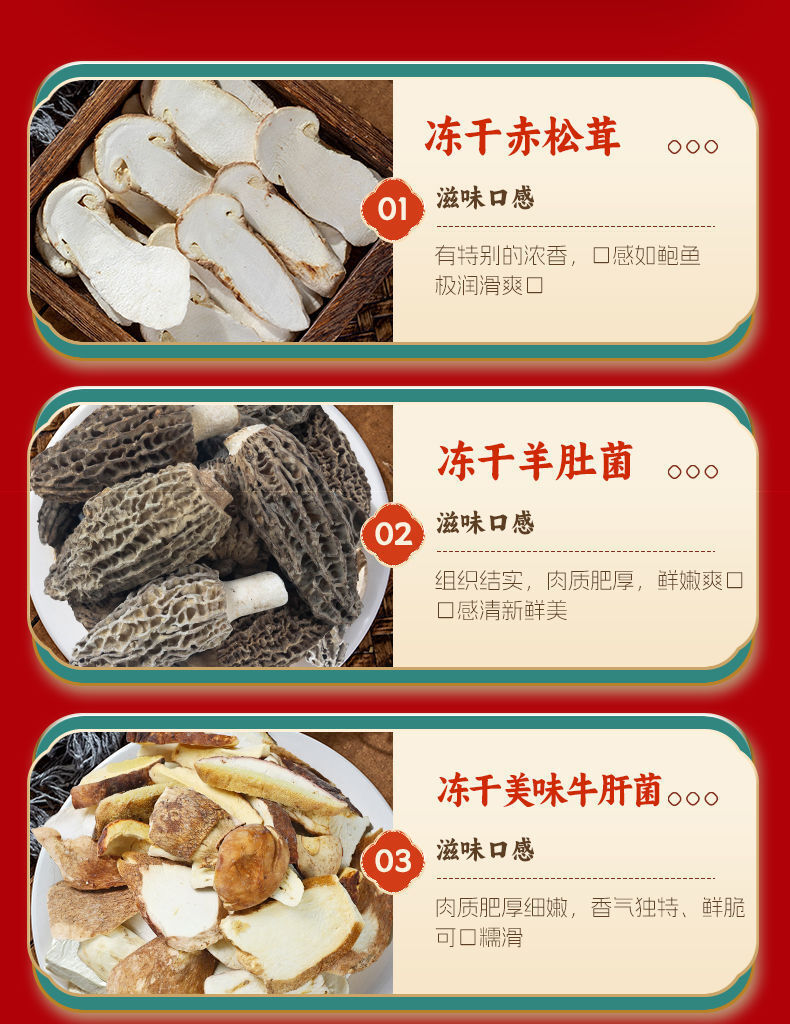 Yunnan Morel & Lion's Mane Mushrooms – Freeze-Dried Gift Box for New Year Treats