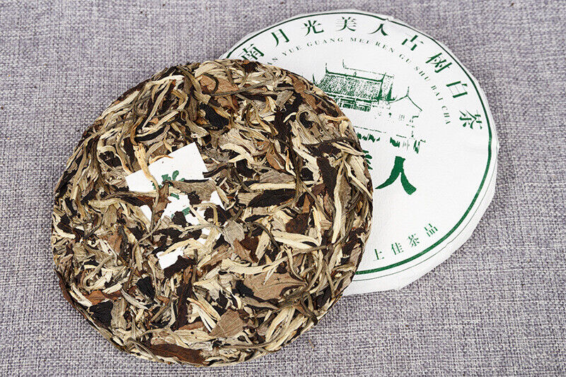 HelloYoung 357g/cake Yunnan White Tea Old Tree Moonlight White Long Jiao Mei Ren White Te