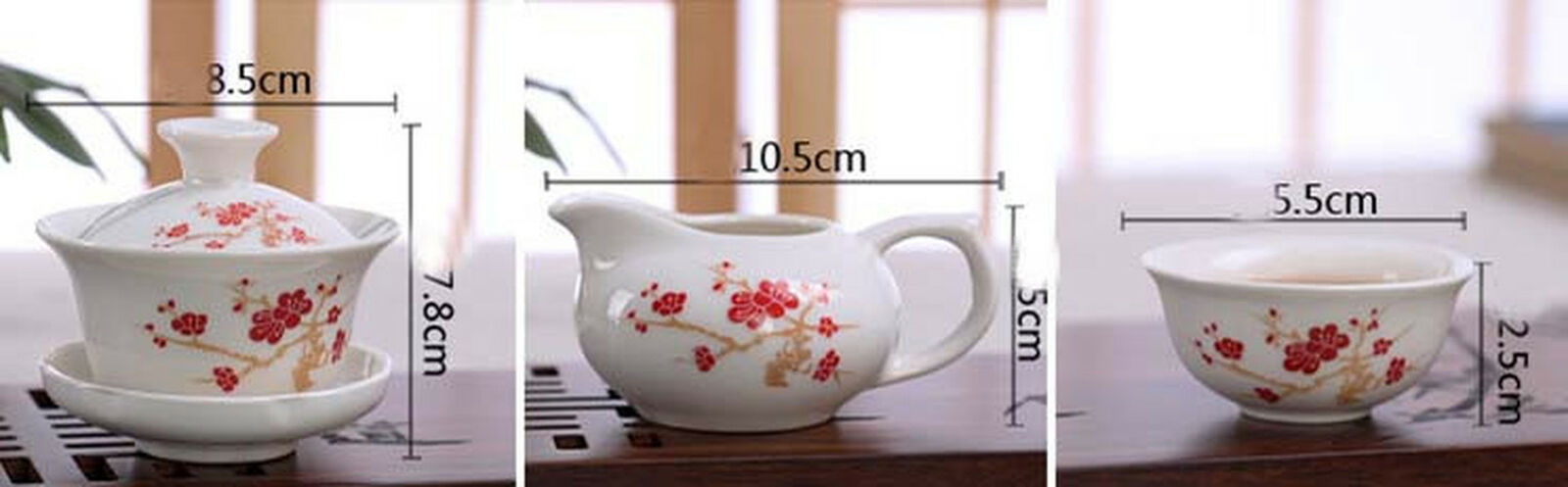 10 Pcs High Quality Elegant Gaiwan Teapot Kettle Porcelana China Kung Fu Tea Set