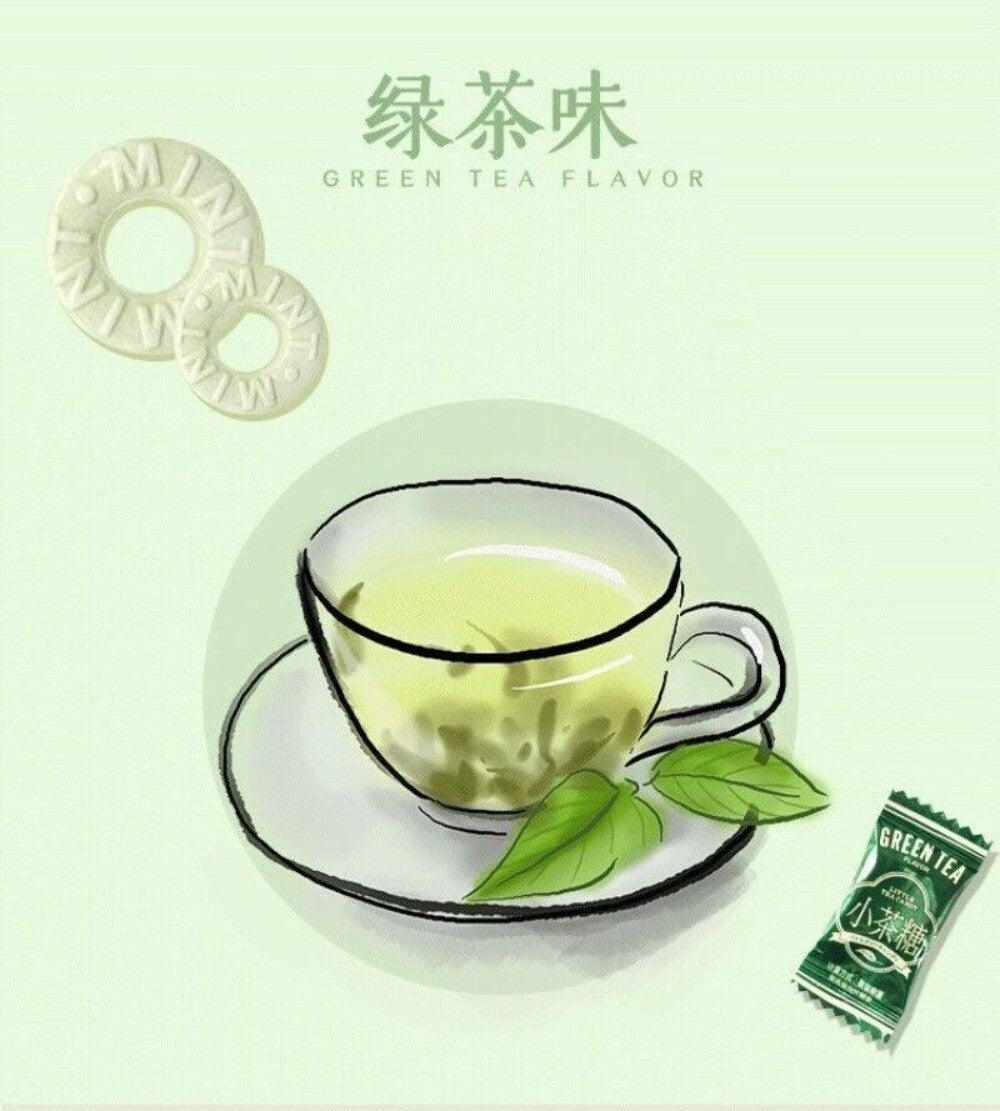 Tea Flavored Candy Circles Black Green Oolong Delicious Snack