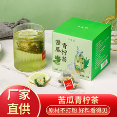 Summer Fresh and Healthy Fruit Tea Triangle Bag Tea Bitter Melon and Lime Tea