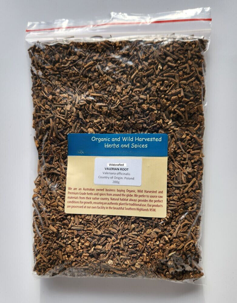 VALERIAN ROOT WILDCRAFTED HERBAL TEA 250g Valeriana officinalis Dried Herb