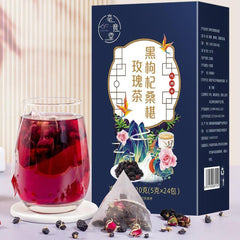 Black wolfberry mulberry rose combination tea Herbal tea