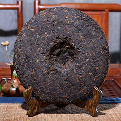 357g Bulang Mountain Handmade Qizi Shu Puerh Tea,2018 Ripe Puerh Tea Tribute Tea