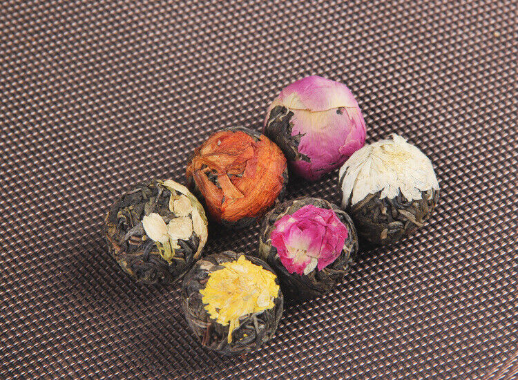 Floral Yunnan Pu'er Raw Tea Dragon Ball Lily Rose Jasmine Peony Flower Tea
