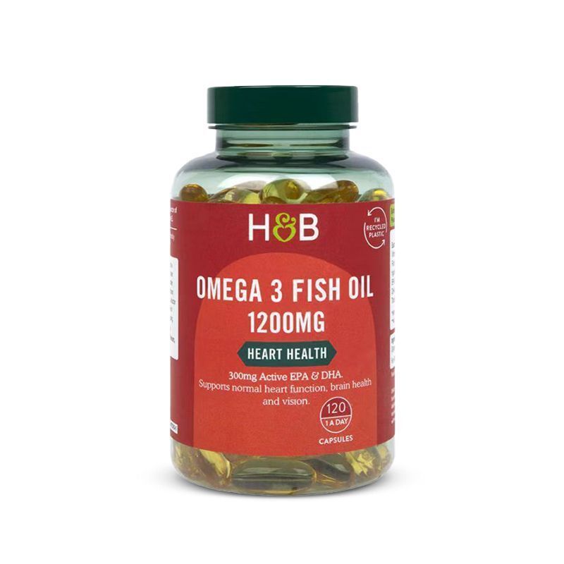 Hebery Omega-3 Fish Oil HB Concentrated Fish Oil Soft Capsule 1200mg*120Capsules