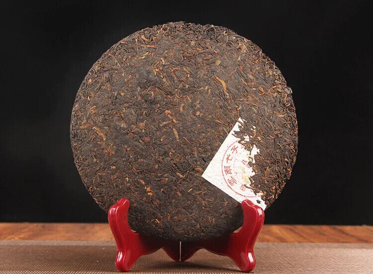 Chinese Good Taste Shu Puer Tea Cake 357G Yunnan Qizi Bing Fermented Puerh Cha