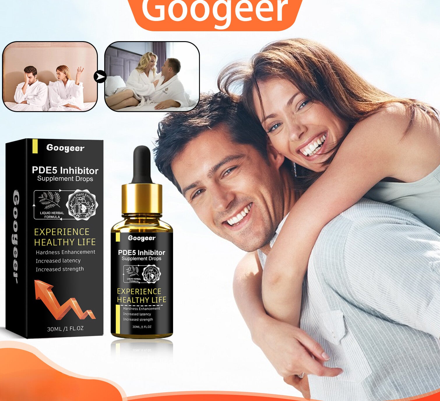 Male Enhancement Care Drops - Natural PDE5 Inhibitor Supplement, 2pcs