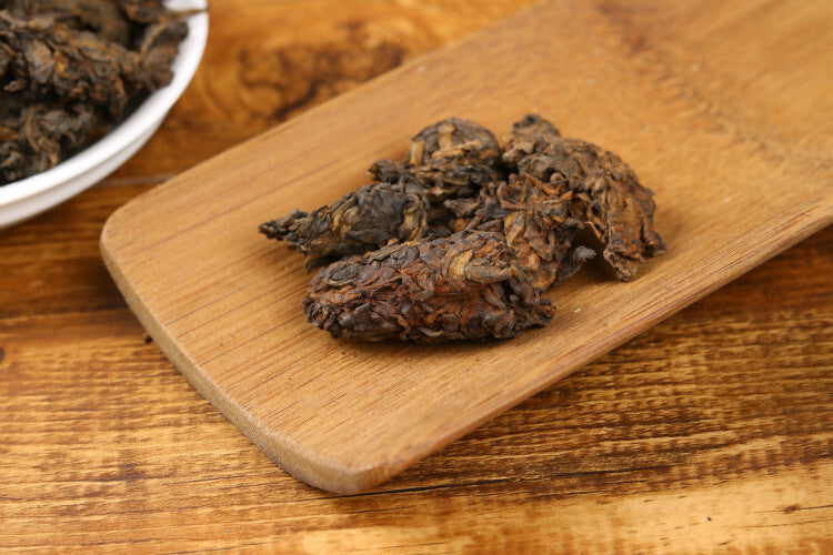 Black Tea Puerh Tea,Golden Bud Old Tea Head Menghai Ripe Tea 500g