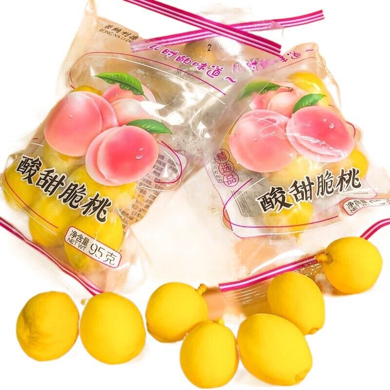 Sweet & Sour Crisp Peaches Yellow Peach Candied Fruit Snacks Lock Throat Peach