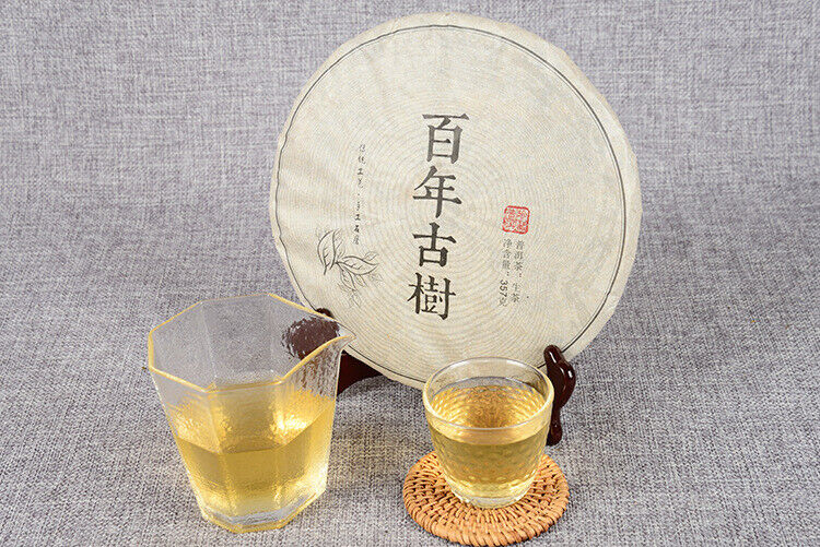 Puerh Tea Centennial Ancient Tree 357g Raw Cake Golden Leaf Puerh