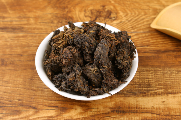 Black Tea Puerh Tea,Golden Bud Old Tea Head Menghai Ripe Tea 500g