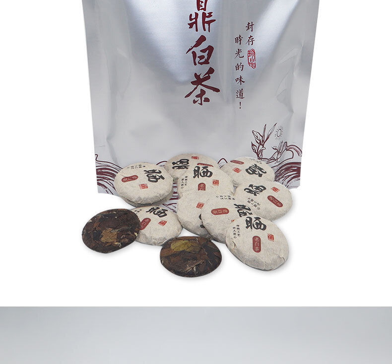 HelloYoung 500G Fuding white tea shoumei gold coin white tea round cake 1 capsule 1 bubble