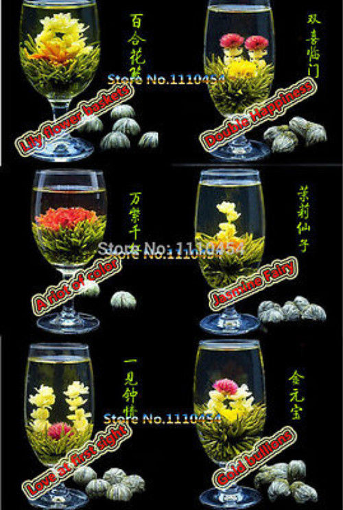 HelloYoung16 Kinds of Blooming Flower Tea Herbal Tea Great Fragrant Green Tea Handmade