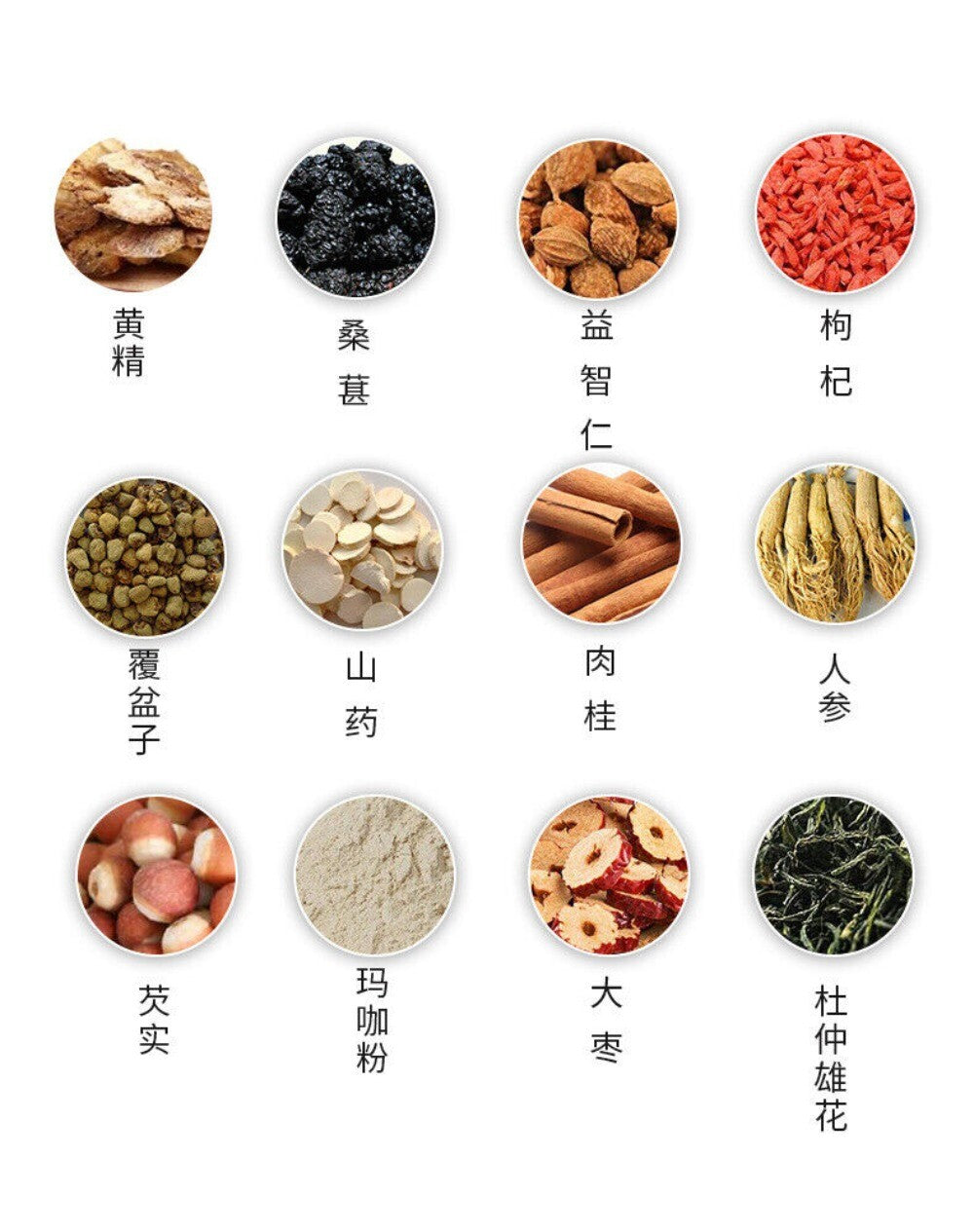 He Shou Wu Maca Root Five Treasures Tea Mens Herbal Blend Vitality Booster