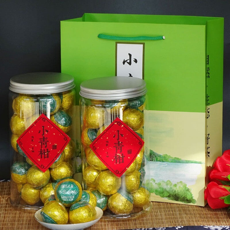 Xinhui Raw Sun-dried Small Green Citrus Menghai Palace Puer Chen Pi Puerh Tea
