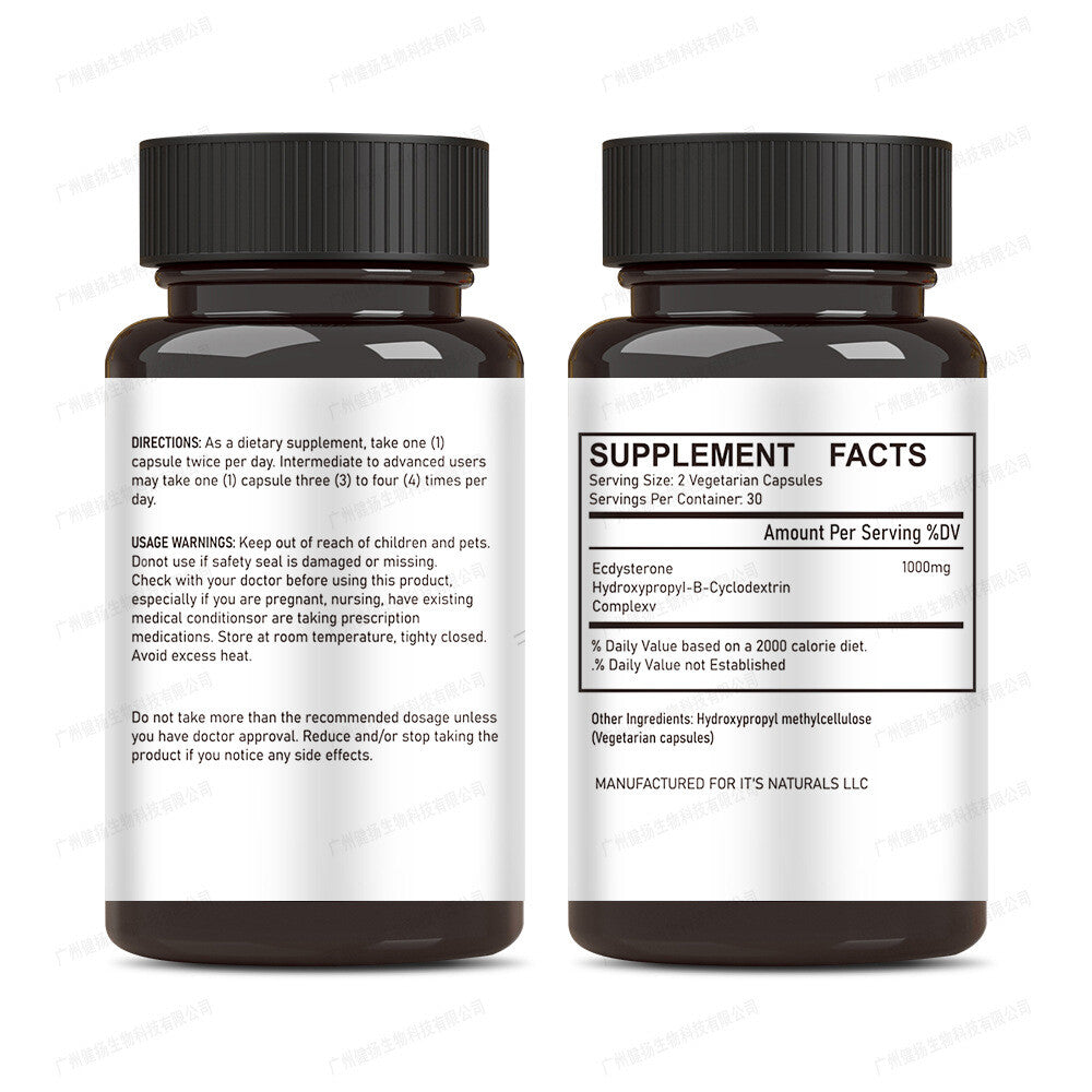 100% Natural Ecdysterone Capsules Health Care 60 Capsules