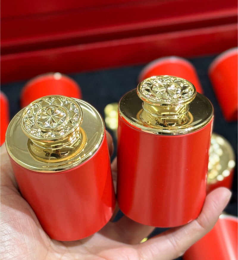 Yunnan Puerh Ripe Tea Small Tin Gift Set Glutinous Rice Fragrance 500g