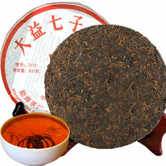 357g Dayi  Tea Cake Tea TAETEA Nian 7572 Ripe Puer Puerh Tea Menghai Lose Weight