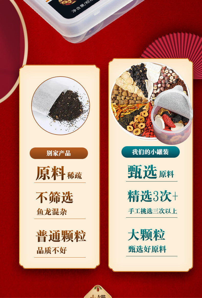 250g Ginseng Goji Mulberry Hero Tea Small Tin Ginseng Goji Berry Tea Men's Tea