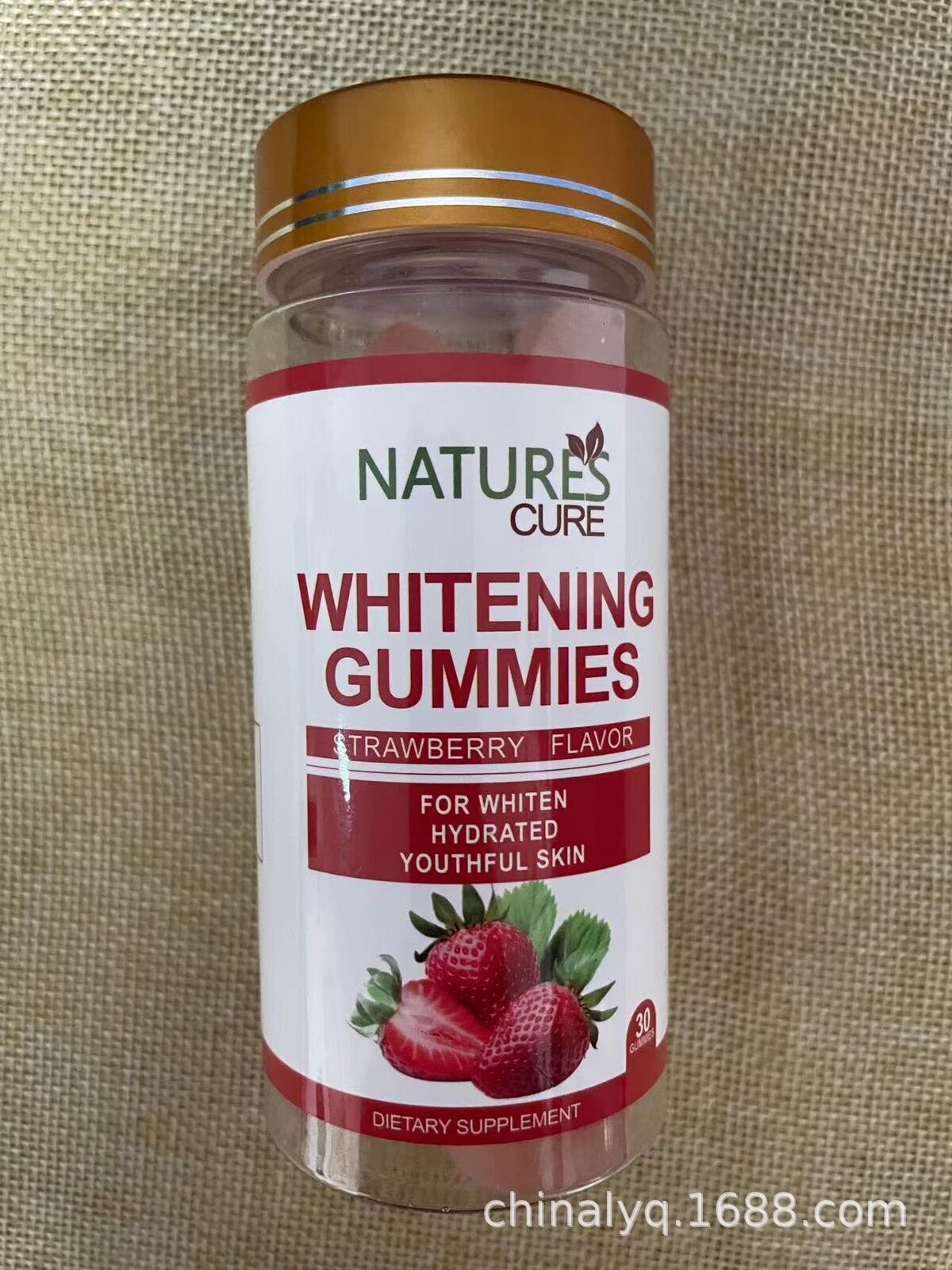 Natural Collagen Whitening Gummies Strawberry Flavor Gummy Candies