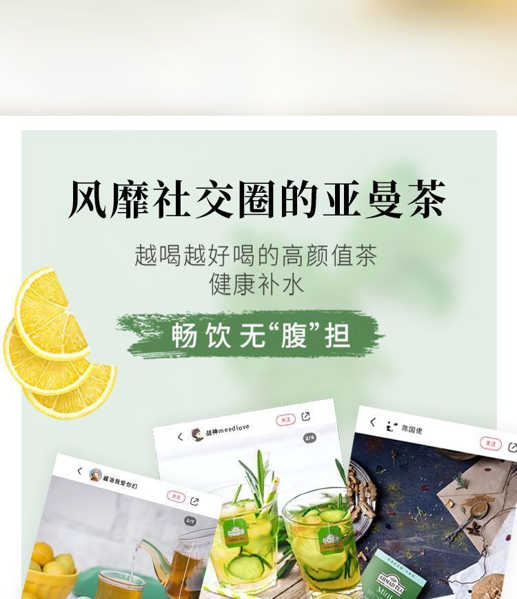 English Bags Lemon Green Tea Bags Vitamin C Tea 25 Bags