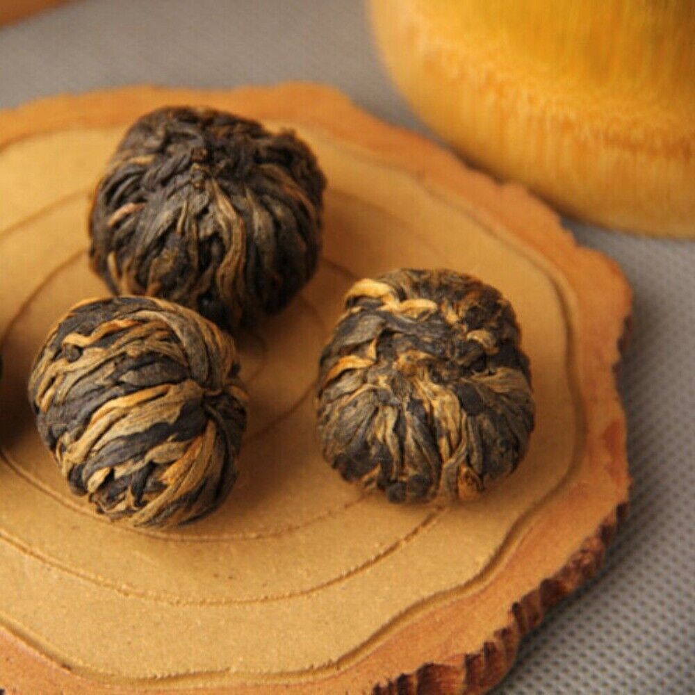 Dragon Pearl Dian Hong Black Tea Yunnan Golden China Premium Loose Leaf